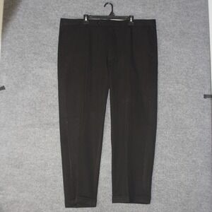 Brooks Brothers Madison 1818 Dress Pants Mens 42x30 Black Wool Pleated Cuffed